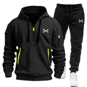 Herren Hoodie Jogginganzug Set mit Taschen
