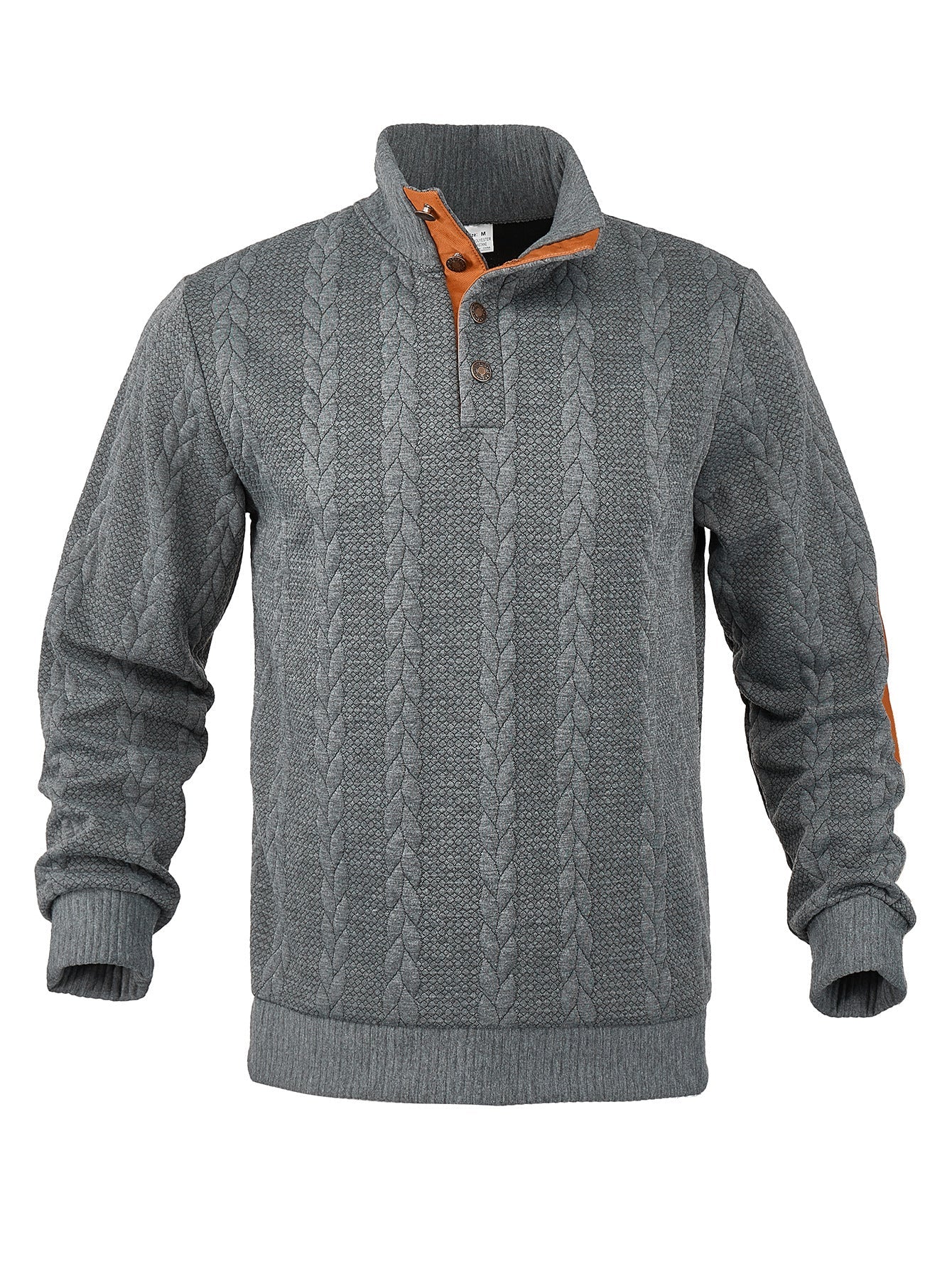 Herren Strickpullover mit hohem Kragen und Muster