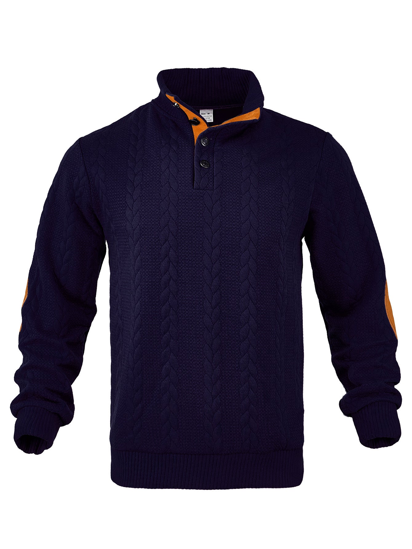 Herren Strickpullover mit hohem Kragen und Muster