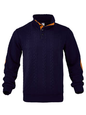 Herren Strickpullover mit hohem Kragen und Muster