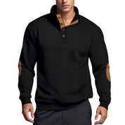 Herren Strickpullover mit hohem Kragen und Muster