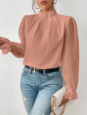 Elegante Gemusterte Bluse