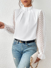 Elegante Gemusterte Bluse