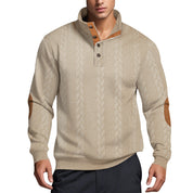 Herren Strickpullover mit hohem Kragen und Muster