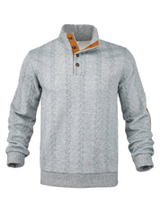 Herren Strickpullover mit hohem Kragen und Muster