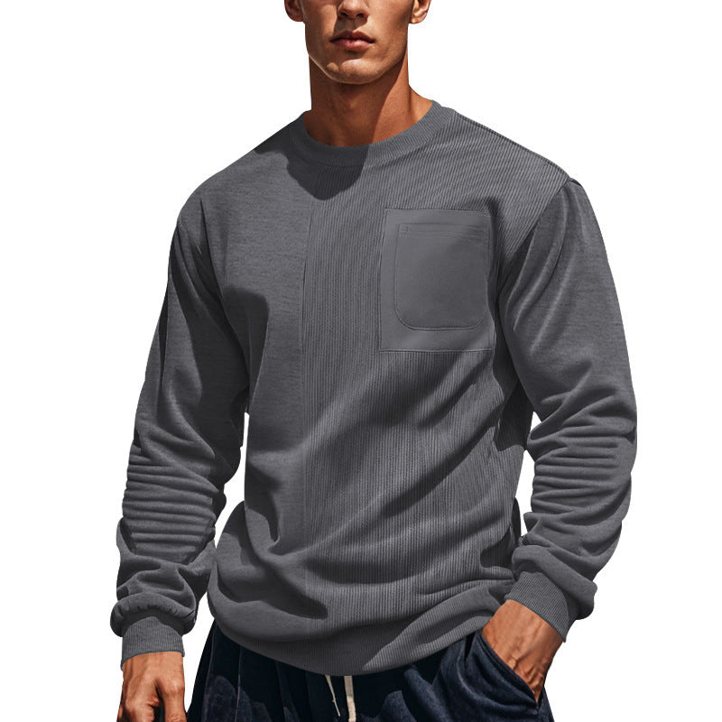 Stylisches Herren Sweatshirt mit Brusttasche