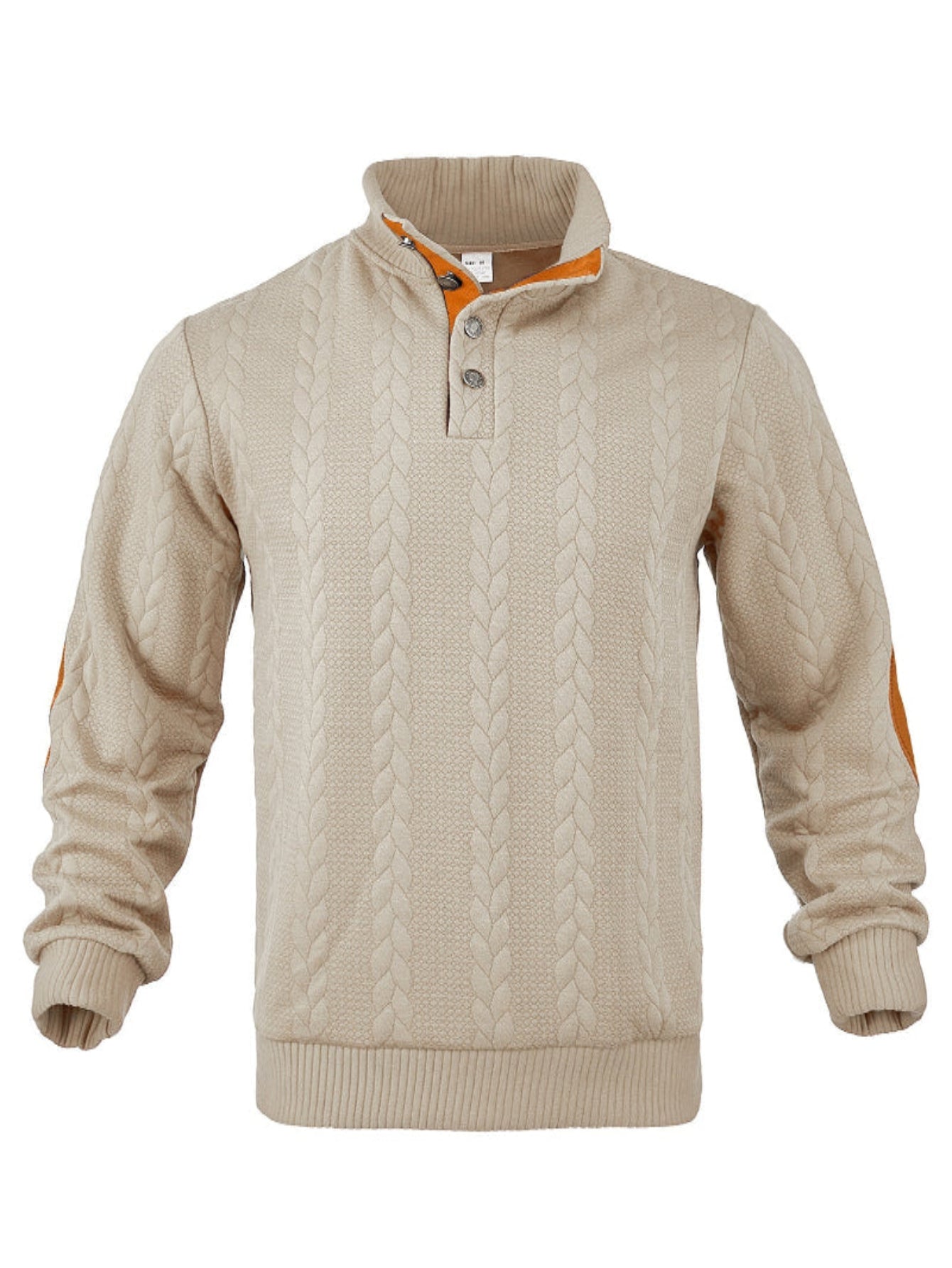 Herren Strickpullover mit hohem Kragen und Muster