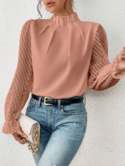 Elegante Gemusterte Bluse