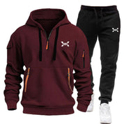 Herren Hoodie Jogginganzug Set mit Taschen