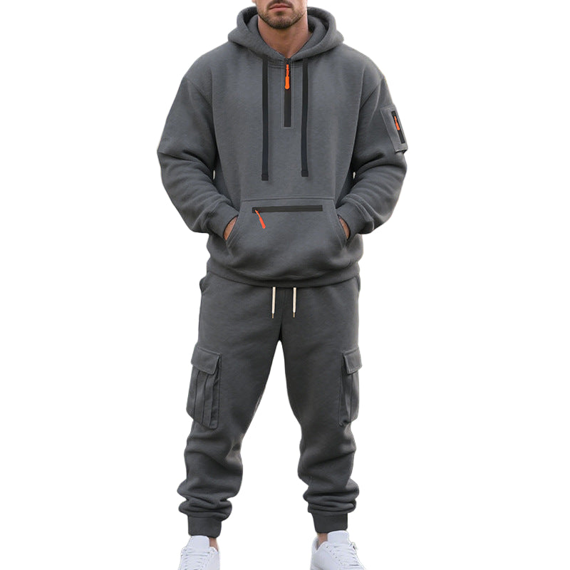 Sportliches Herren Hoodie Set mit Taschen