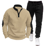 Herren Half-Zip Sweatshirt Jogginganzug Set