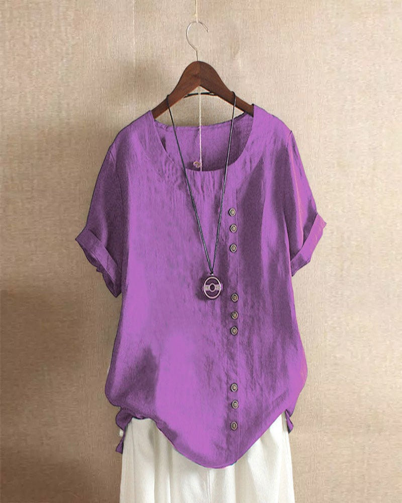 Bequem Kurzarm Bluse