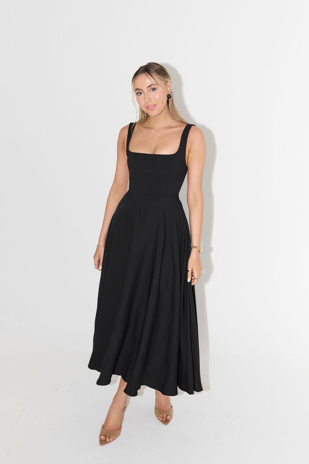Schickes ärmelloses Maxikleid