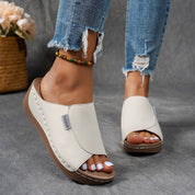 Ergonomische Slip-on Keilsandalen