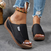 Ergonomische Slip-on Keilsandalen