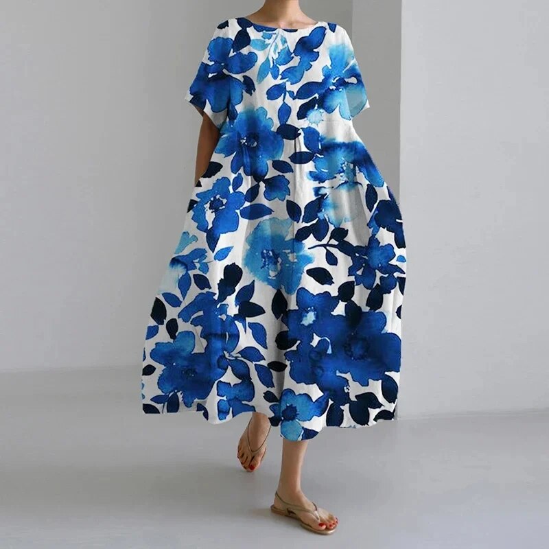 Boho Blumenkleid, Weites Kleid
