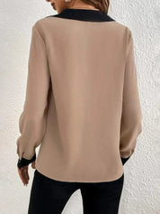 Elegante V-Ausschnitt Bluse
