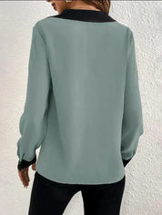 Elegante V-Ausschnitt Bluse