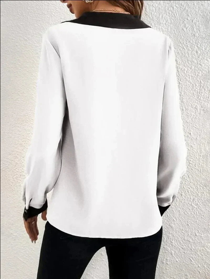 Elegante V-Ausschnitt Bluse