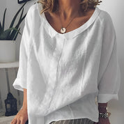 Damen Lose Kragenbluse
