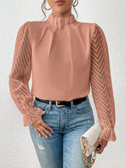 Spitzenärmel Küstenbluse