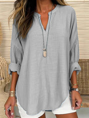 Casual Leinen Damenbluse
