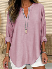 Casual Leinen Damenbluse