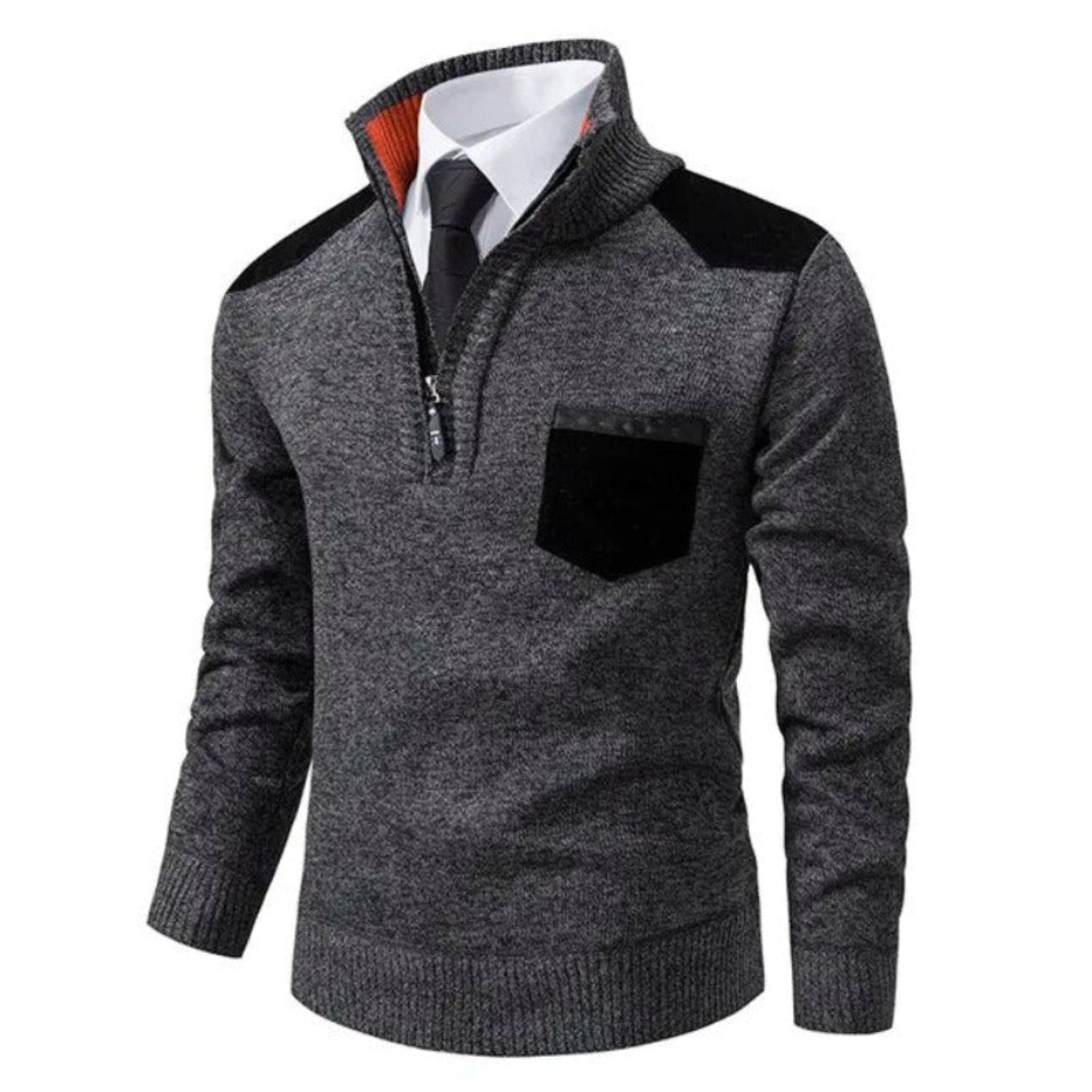 Herren Reißverschluss Pullover