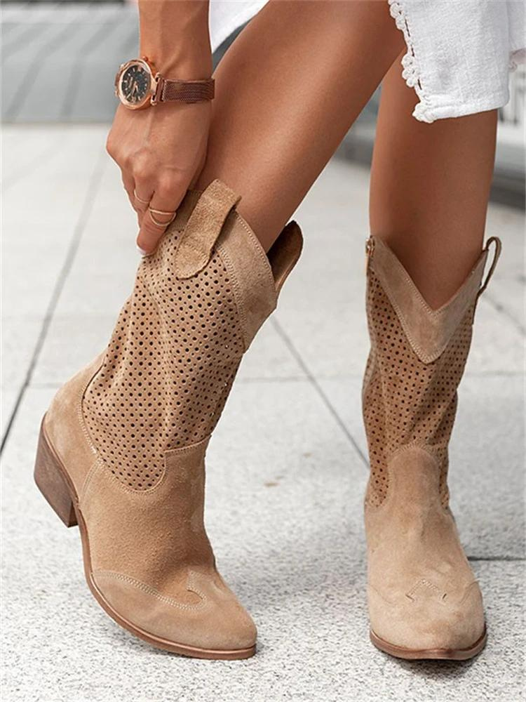 Atmungsaktive mittelhohe Cowboystiefel