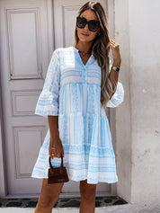luftiges Boho-Kleid mit fröhlichem Muster