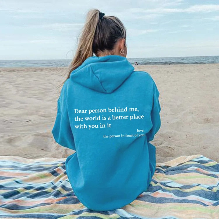 Übergroßer warmer Kapuzenpullover