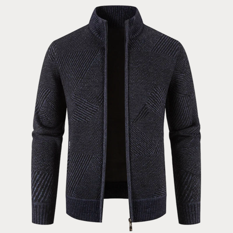 Stilvolle Winter Strickjacke mit Kapuze