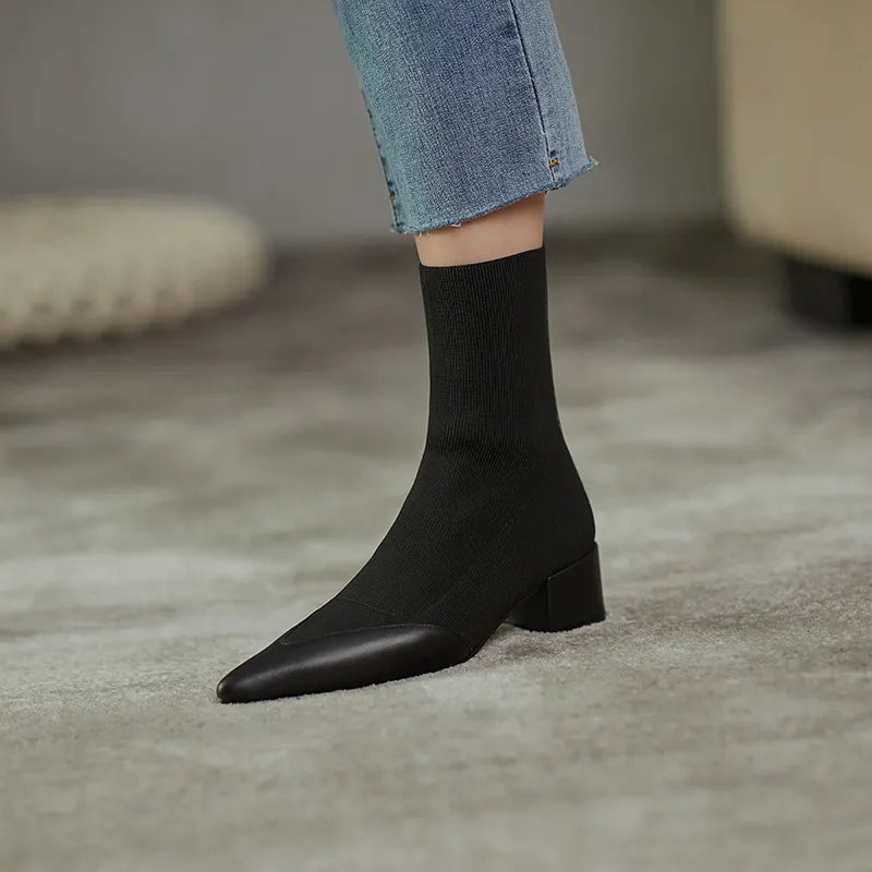 Moderne Knitted Sock-Stiefel