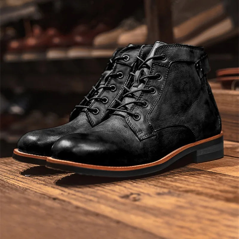 Retro Winter Schnürstiefel