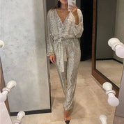 Eleganter glitzernder Jumpsuit