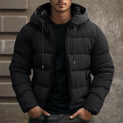 Tactishce Puffer Winterjacke mit Kapuze