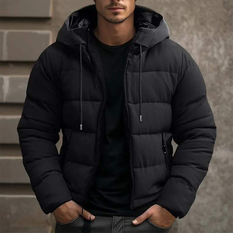 Tactishce Puffer Winterjacke mit Kapuze