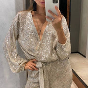 Eleganter glitzernder Jumpsuit