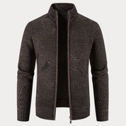 Stilvolle Winter Strickjacke mit Kapuze