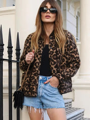 Leoparden Damen Strickjacke