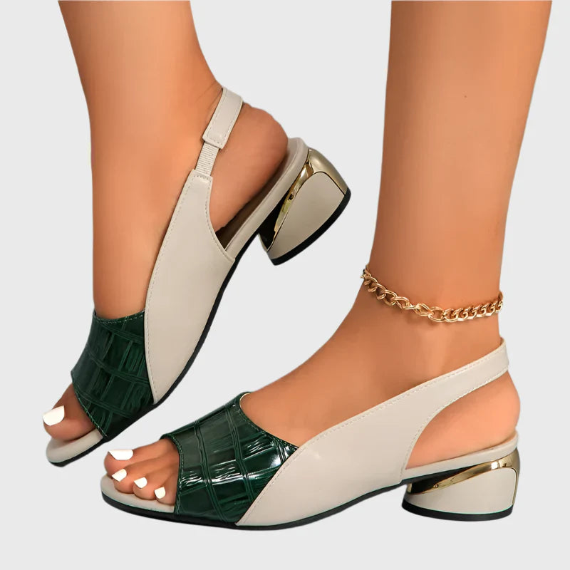 Blockabsatz Slingback Sandalen