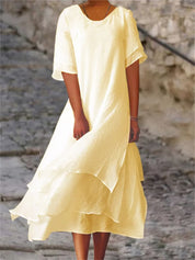Doppellagiges geschlitztes Kleid