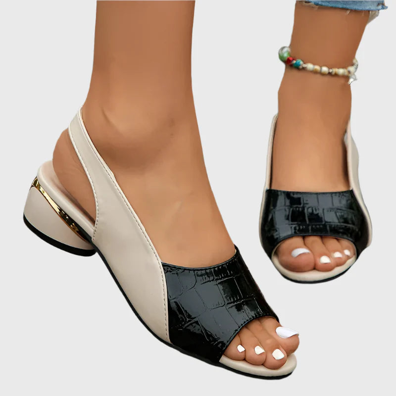 Blockabsatz Slingback Sandalen