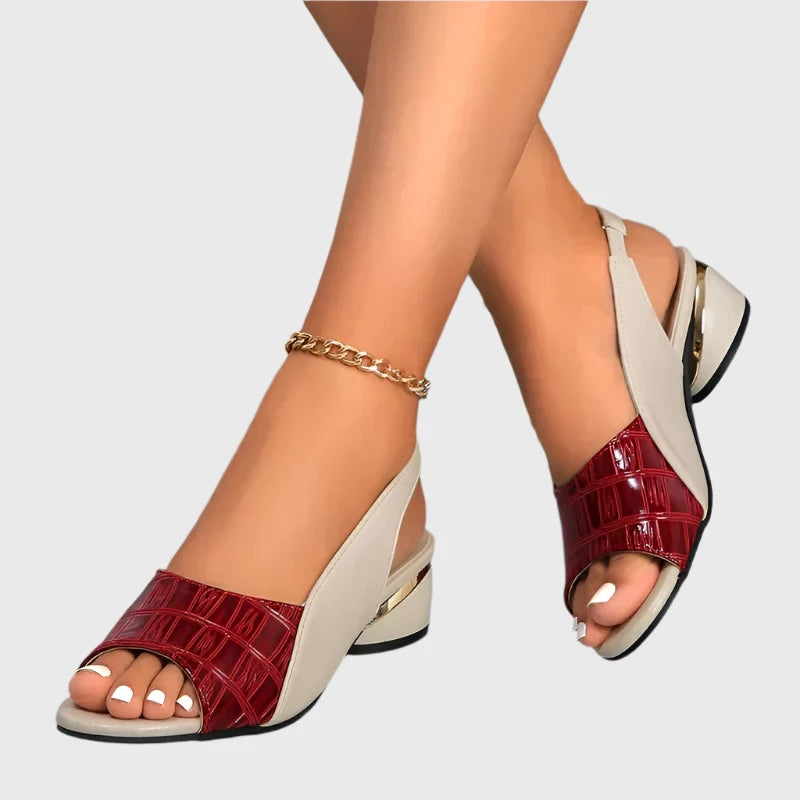 Blockabsatz Slingback Sandalen