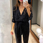 Eleganter glitzernder Jumpsuit