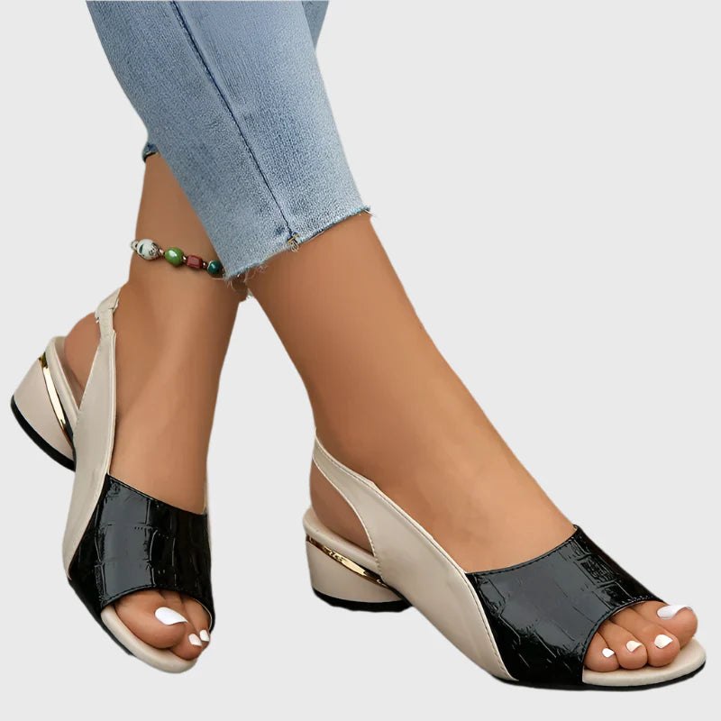 Blockabsatz Slingback Sandalen