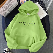 Übergroße bedruckte Kapuzenpullover