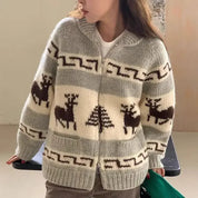 Rentier Damen Strickjacke