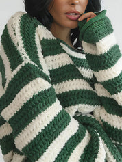 Gestreifte Oversized Pullover