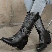 Damen Stilvolle Cowboystiefel